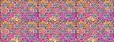 Raster illüstrasyonunda kusursuz çiçek deseni. Düz Çiçek Elementleri Tasarımı. Renkli Bahar Temalı Kusursuz Arkaplan. Güzel kumaş deseni.