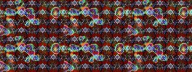 Çiçek desenli eskiz, darbeler, sıçramalar, yaz çiçekleri. Kırmızı renkte çiçekler. Raster illüstrasyonu.