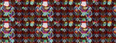 Renkli çizim kalıbı. Çiçek arkaplan. Çiçek duvar kâğıdı. Raster illüstrasyonu. Kahverengi renkli şirin tekstil.