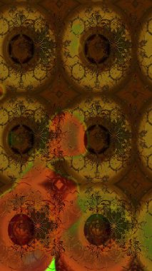 Çiçek desenli raster, kahverengi çizgi grafik desenli soyut raster arkaplan. Modern stil dokusu.