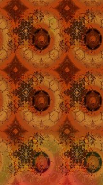 Halk tarzı. Modern çiçek arkaplanı. Parlak renkli çiçekleri ve kahverengi renkli yaprakları olan harika bir çiçek deseni. Moda baskıları için zarif bir şablon.