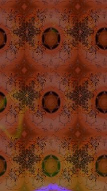 Raster illüstrasyonundaki çiçek desenli çizim. Düz Çiçek Elementleri Tasarımı. Süslü kumaş deseni. Renkli Bahar Teması çizim şablonu.