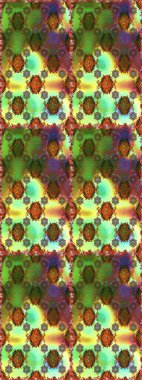 Çiçek yeşili, pürüzsüz desen. Raster çiçek izi. Klasik taslak çizimi. Raster Yumuşak kumaş deseni.