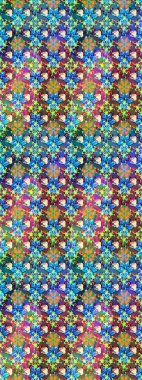 Raster illüstrasyonu. Egzotik çiçekler, mavi ve yeşil renkler üzerine botanik ve parlak klasik doğa. Klasik tropikal doğal elementlerin suluboya seti.