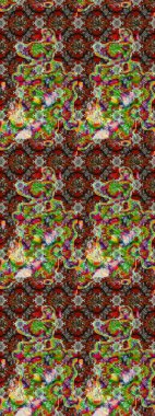 Suluboya, elle çizilmiş. Raster illüstrasyonu. Kahverengi yapraklı yabani çiçekler. Taslak arkaplan deseni.