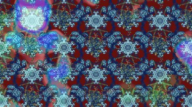 Güzel karalamalı çiçek desenli çizim. Küçük çiçekteki sevimli çiçek deseni. Güzel kumaş deseni. Raster illüstrasyonu.