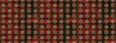 Renkli Bahar Temalı Kusursuz Arkaplan. Düz Çiçek Elementleri Tasarımı. Raster..