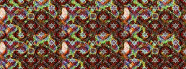 El çizimi çiçek çizimi deseni (fayans). Şirin çiçekli, desenli, kahverengi renkli bir eskiz deseni. Tekstil için suluboya çizim deseni.