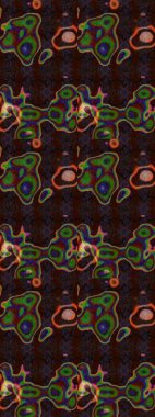 Suluboya çizim kalıbı. Çiçekler suluboya tarzında kahverengi renkte. Çiçek izi.