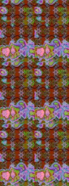 Kahverengi renkte çiçekli çiçek deseni. Suluboya tarzında kahverengi renkte çiçekler.