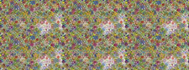 Güzel çiçek deseni. Düz Çiçek Elementleri Tasarımı. Renkli Bahar Temalı Kusursuz Arkaplan. Tarafsız ve yeşil renkte çiçekler.