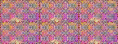 Raster illüstrasyonunda kusursuz çiçek deseni. Düz Çiçek Elementleri Tasarımı. Renkli Bahar Temalı Kusursuz Arkaplan. Güzel kumaş deseni.