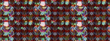 Renkli çizim kalıbı. Çiçek arkaplan. Çiçek duvar kâğıdı. Raster illüstrasyonu. Kahverengi renkli şirin tekstil.