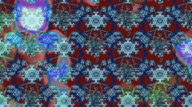 Güzel karalamalı çiçek desenli çizim. Küçük çiçekteki sevimli çiçek deseni. Güzel kumaş deseni. Raster illüstrasyonu.