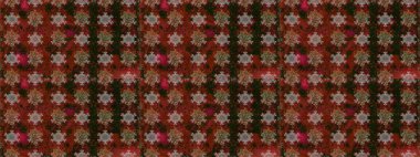 Renkli Bahar Temalı Kusursuz Arkaplan. Düz Çiçek Elementleri Tasarımı. Raster..