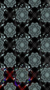 Raster çiçekleri klasik tarzda çizilmiş. Raster illüstrasyonu. Yumuşak, bahar çiçekleri siyah renklerde. Çiçekli yumuşak çizim deseni.