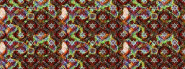 El çizimi çiçek çizimi deseni (fayans). Şirin çiçekli, desenli, kahverengi renkli bir eskiz deseni. Tekstil için suluboya çizim deseni.