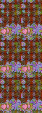 Kahverengi renkte çiçekli çiçek deseni. Suluboya tarzında kahverengi renkte çiçekler.