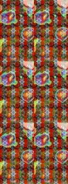 Düz Çiçek Elementleri Tasarımı. Renkli Bahar Teması eskiz kalıbı. Taslak desenli, modaya uygun kumaş deseni. Şirin çiçek elementleri. Raster illüstrasyonu.