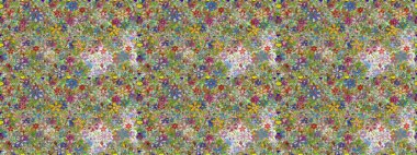 Güzel çiçek deseni. Düz Çiçek Elementleri Tasarımı. Renkli Bahar Temalı Kusursuz Arkaplan. Tarafsız ve yeşil renkte çiçekler.