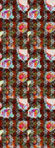 Renkli Bahar Teması eskiz kalıbı. Kahverengi renkli çiçekler. Raster illüstrasyonundaki çiçek desenli çizim. Düz Çiçek Elementleri Tasarımı.