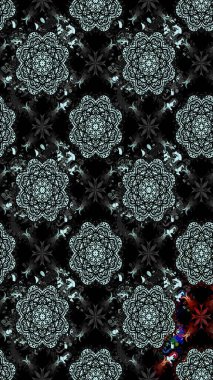 Klasik çiçek tasarımı elementleri. Raster illüstrasyonu. Siyah kıvırcık çiçekler siyah renklerde şekillenir.