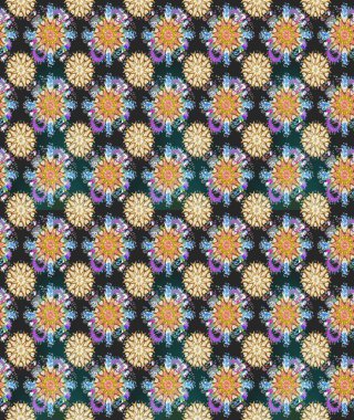 Çiçekli bahar çiçekleri. Küçük çiçekte güzel bir desen. Küçük renkli çiçekler. Moda baskıları için zarif bir şablon. Motley illüstrasyonu. Çizim.