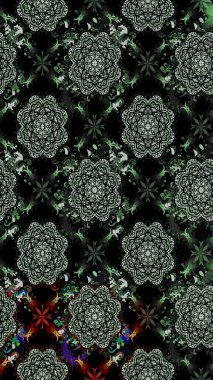 Zentangle soyut çiçekleri. Güzel kumaş deseni. Raster illüstrasyonu. Renkli Bahar Teması eskiz kalıbı. Düz Çiçek Elementleri Tasarımı. Çiçek tozu..