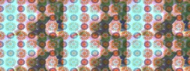 Çiçek deseni duvar kağıdı, desen dolguları ve web sayfası arka planı için kullanılabilir. Şekil verilmiş çiçeklerle eskiz deseni. Süslü zentangle çizim dokusu, soyut çiçeklerle süslenmiş..