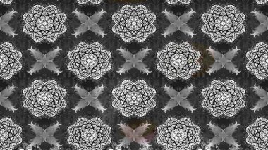 Gri renklerde bahar çiçekleri. Çiçekli karalama şeklinde Raster çiçek deseni. Raster illüstrasyonu.