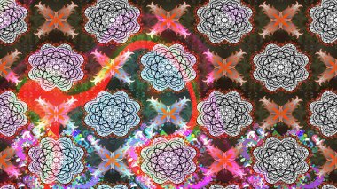 Raster illüstrasyonundaki çiçek desenli çizim. Suluboya tarzında gri renkte çiçekler.