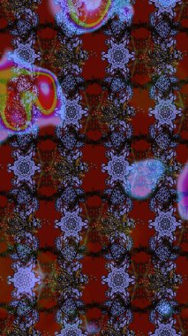 Kırmızı renkte çiçekler. Çiçek desenli eskiz, darbeler, sıçramalar, yaz çiçekleri. Raster illüstrasyonu.