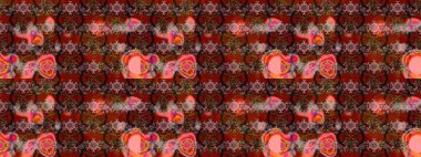 Küçük kahverengi çiçekli oldukça eski bir besin torbası deseni. Millefleur 'lar. Tekstil, kumaş, kapaklar, duvar kağıtları, baskı, paket, koleksiyon defteri, örgü, dekupaj için çiçek arkaplanı..