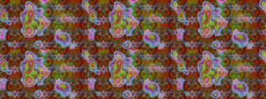 Kahverengi üzerine çiçekler. Eskiz arkaplan modeli. Raster hisseleri. Suluboya, elle çizilmiş.