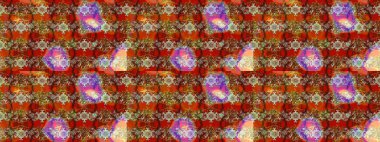 Renkli çizim kalıbı. Çiçek arkaplan. Çiçek duvar kâğıdı. Raster illüstrasyonu. Kahverengi renkli şirin tekstil.