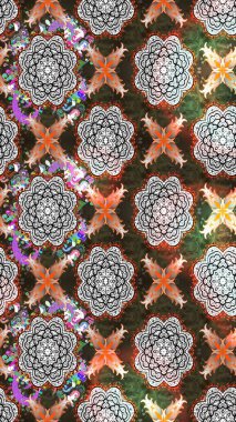 Renkli Bahar Teması eskiz kalıbı. Raster. Düz Çiçek Elementleri Tasarımı.