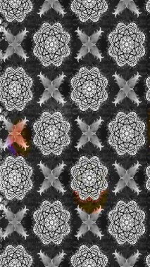 Tomurcukları papatya çiçekleri olan sevimli bir çiçek deseni. Eskiz geçmişi. Eski usul. Kumaş, tekstil, duvar kağıdı baskısı için. Miles Fleur, süslü püslü bir süs. Raster illüstrasyonu.