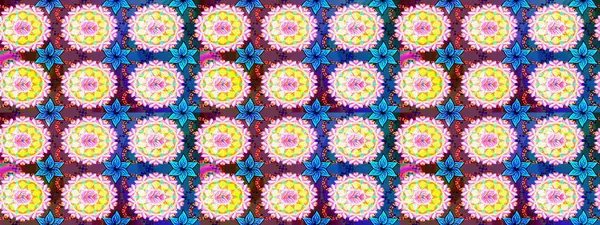 Düz Çiçek Elementleri Tasarım Raster illüstrasyonu. Çiçekli çiçek deseni, suluboya. Mavi renkli çiçekler. Renkli Bahar Teması Eskiz Şablonu.