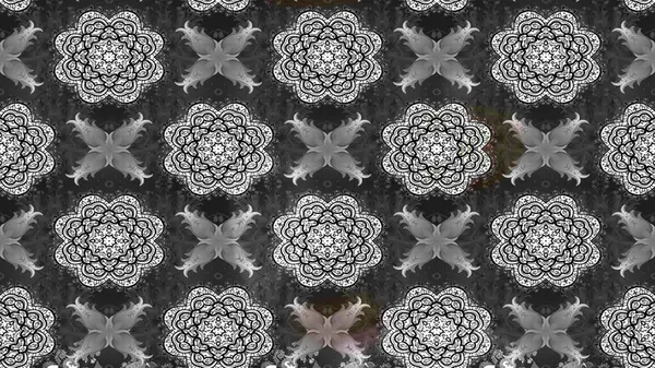 Gri renklerde bahar çiçekleri. Çiçekli karalama şeklinde Raster çiçek deseni. Raster illüstrasyonu.