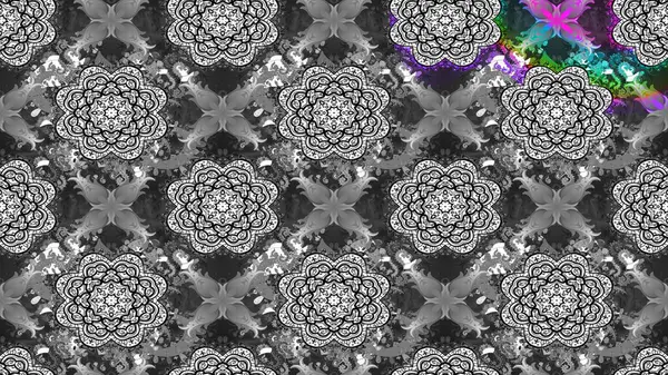 Çiçekli karalama şeklinde Raster çiçek deseni. Yumuşak, bahar çiçekli arka plan. Gri renkli çiçekler.