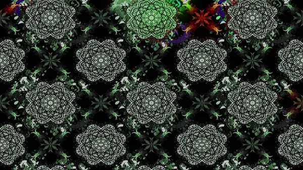 Raster illüstrasyonundaki çiçek desenli çizim. Siyah renkli çiçekler. Renkli Bahar Teması eskiz kalıbı. Düz Çiçek Elementleri Tasarımı.