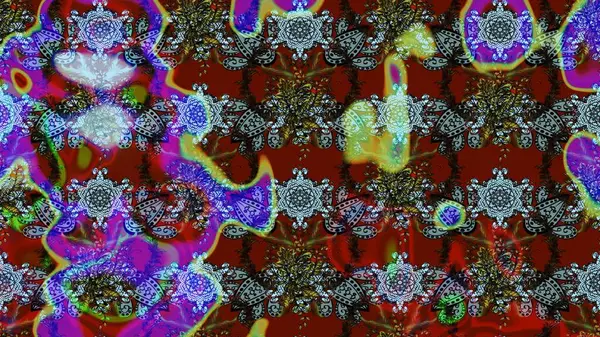 Raster illüstrasyonu. Taslak desenli, modaya uygun kumaş deseni. Şirin çiçek elementleri. Renkli Bahar Teması eskiz kalıbı. Düz Çiçek Elementleri Tasarımı.