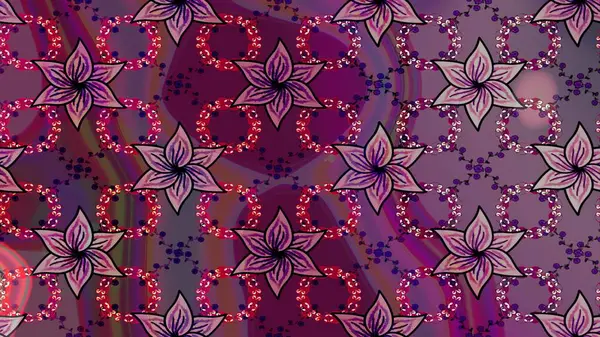 Renkli Yaz Temalı eskiz kalıbı. Düz Çiçek Elementleri Tasarımı. Mor renkli çiçekler. Raster illüstrasyonunda çiçek deseni çizimi.