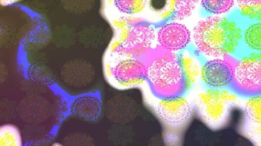 Küçük çiçekli şirin bir desen. Çiçek ve yapraklı çiçek deseni. Raster illüstrasyonu.