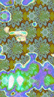 Tatil havası. Nazik romantik baskı. Yeşil renkli çiçekler. Raster güzel bir çiçek deseni çizmiş. Bahar mevsimi.