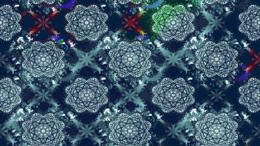 Raster illüstrasyonu. El çizimi. Çiçekli, yapraklı, çiçek desenli çizim..