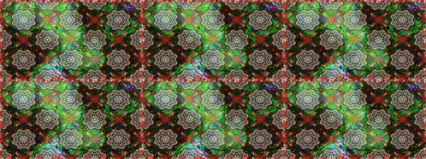 Raster. Düz Çiçek Elementleri Tasarımı. Renkli Bahar Teması Kusursuz Arkaplan.