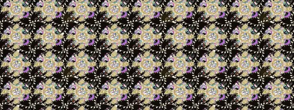 Kabile sanatı boho baskısı, klasik çiçek arkaplanı. Soyut etnik raster çizim kalıbı. Arkaplan dokusu, duvar kağıdı, siyah renkli çiçek teması.