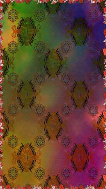 Raster illüstrasyonu. Egzotik çiçekler, kahverengi ve yeşil renkler üzerine botanik, parlak klasik doğa. Klasik tropikal doğal elementlerin suluboya seti.