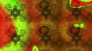 Süslü kumaş deseni. Raster illüstrasyonundaki çiçek desenli çizim. Renkli Bahar Teması eskiz kalıbı. Düz Çiçek Elementleri Tasarımı.